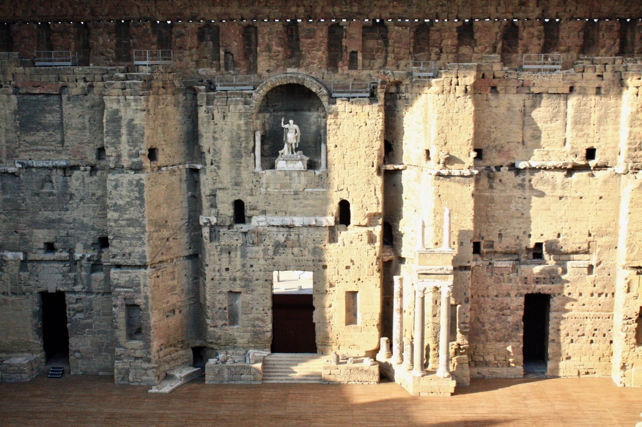 Orange, the Roman theatre and the triumphal arch
