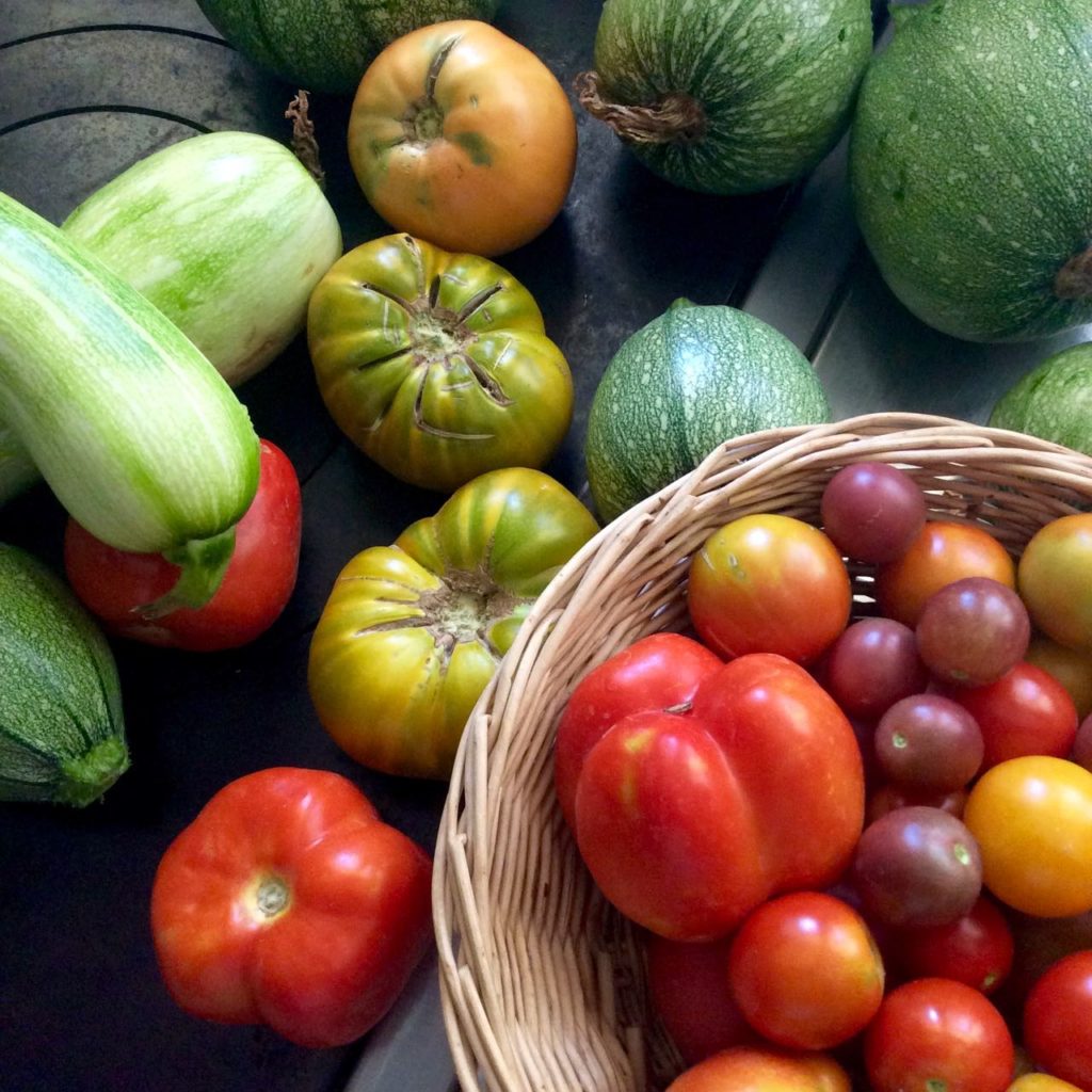 veggies from the kitchen garden