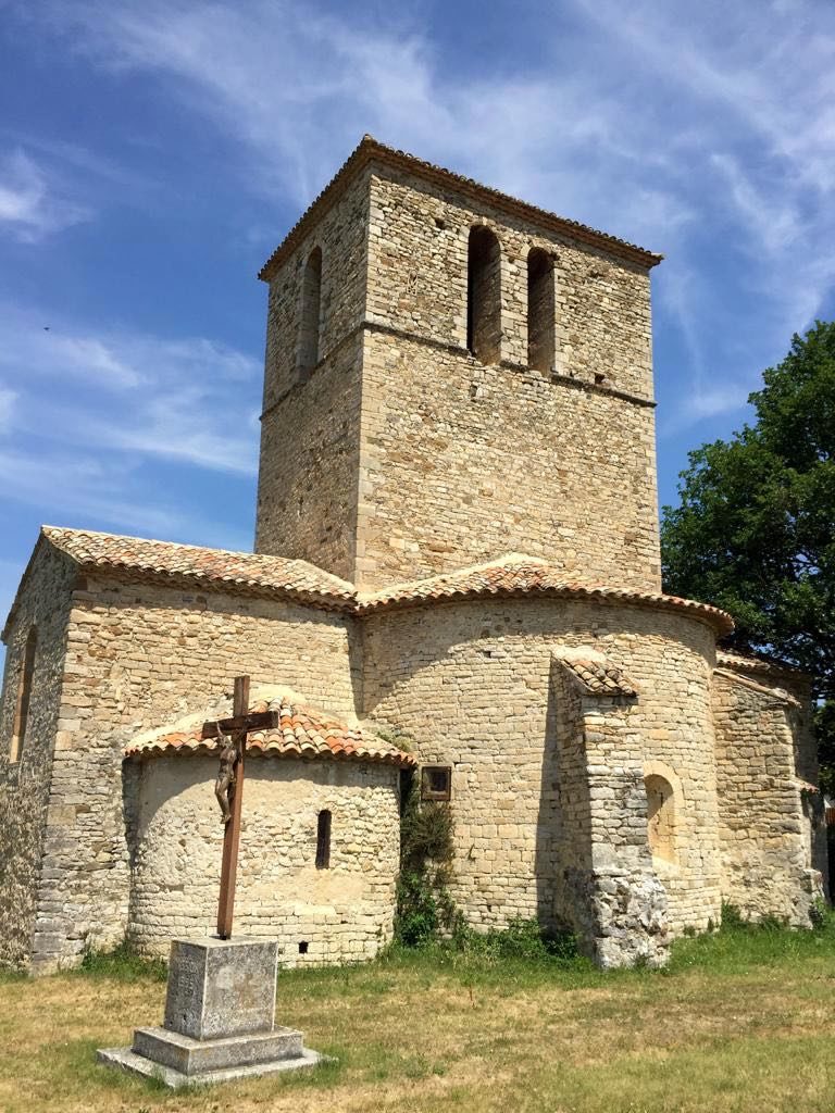 Romanesque church in St Jalle, drome Provençale