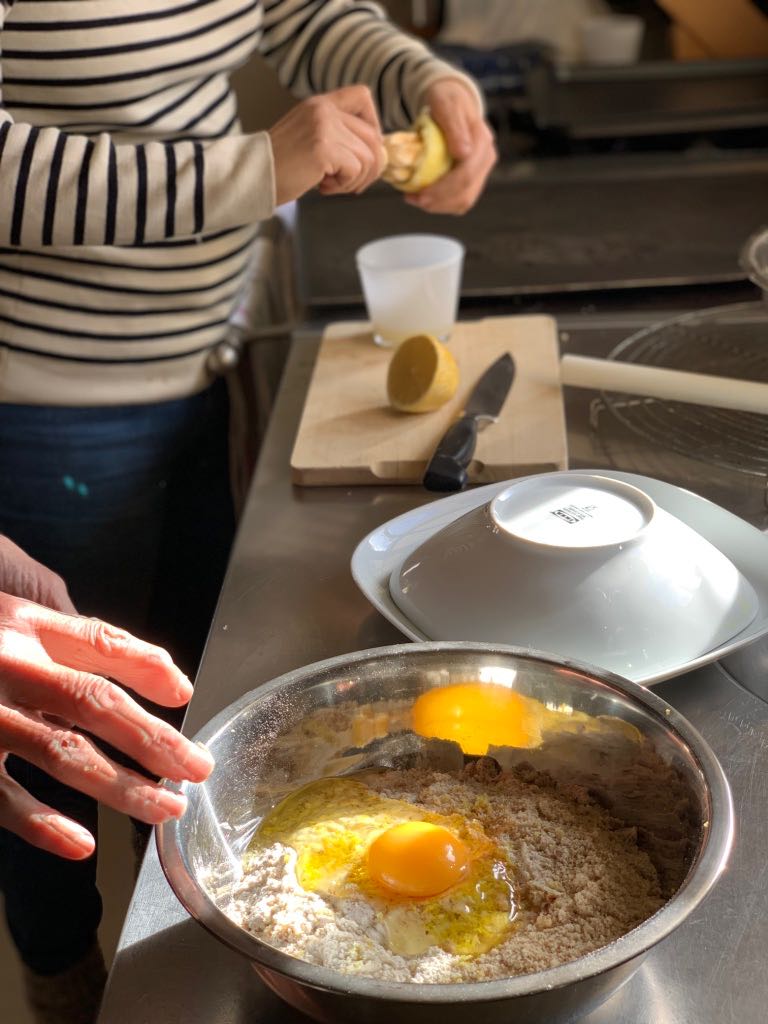 Cooking Christmas biscuits at la Baye des Anges