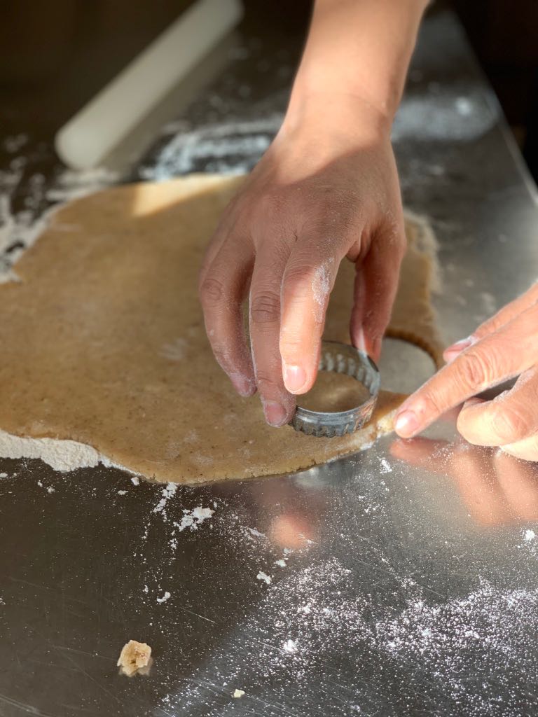 Baking Christmas biscuits at la Baye des Anges