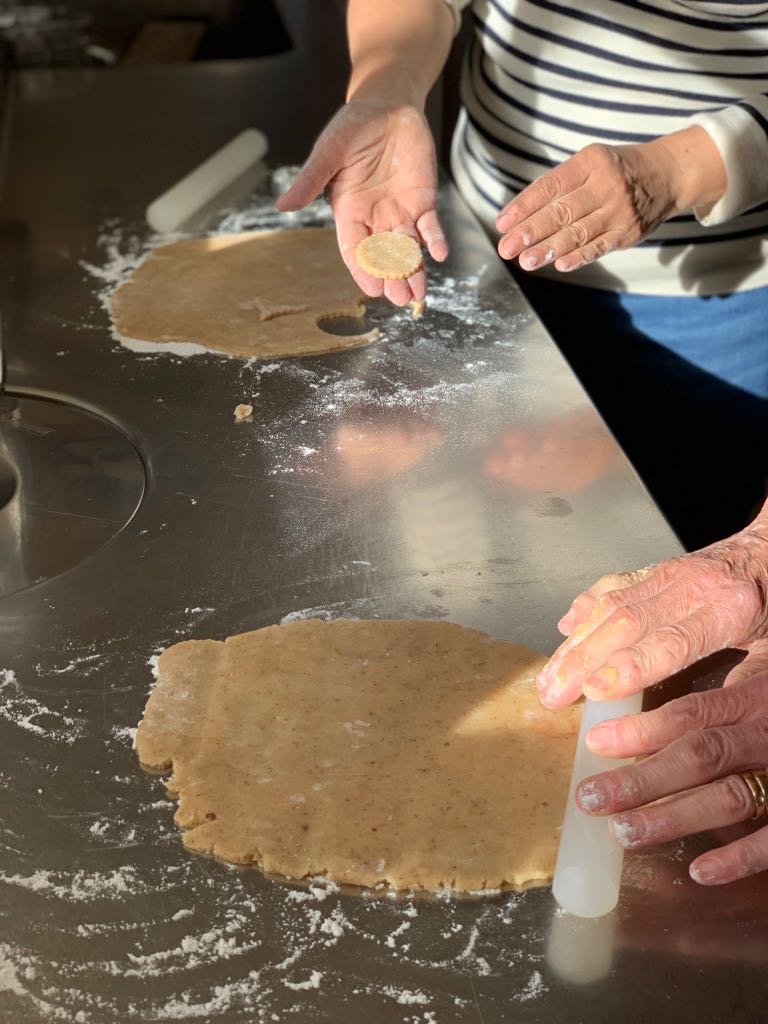 Cooking Christmas biscuits at la Baye des Anges