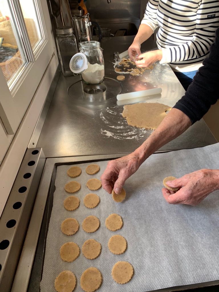 Cooking Christmas biscuits at la Baye des Anges