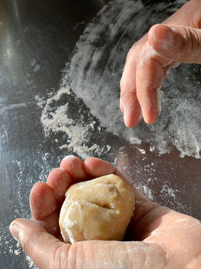 Cooking Christmas biscuits at la Baye des Anges